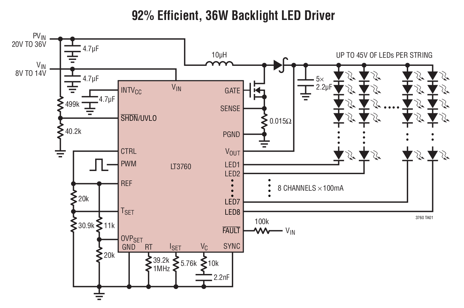 lt3760升压型led驱动器参数介绍及中文pdf下载