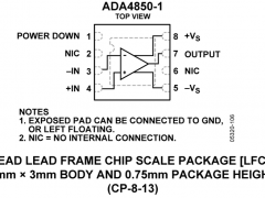 ADA4850-1低噪声放大器(≤10nV/√Hz)参数介绍及中文PDF下载