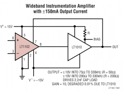 LT1102仪表放大器参数介绍及中文PDF下载