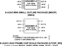 ADA4661-2低输入偏置电流放大器(<100pA)参数介绍及中文PDF下载