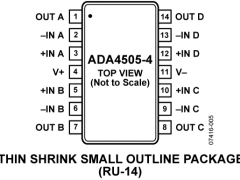 ADA4505-4低输入偏置电流放大器(<100pA)参数介绍及中文PDF下载