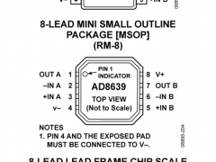 AD8639低输入偏置电流放大器(<100pA)参数介绍及中文PDF下载