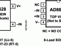 AD8628低输入偏置电流放大器(<100pA)参数介绍及中文PDF下载