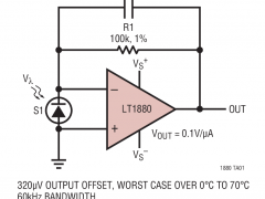 LT1880精密放大器(Vos<1mV且TCVos<2uV/C)参数介绍及中文PDF下载