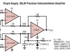 LT1672精密放大器(Vos<1mV且TCVos<2uV/C)参数介绍及中文PDF下载