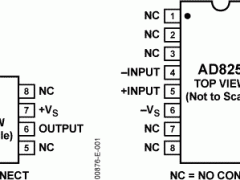 AD825低输入偏置电流放大器(<100pA)参数介绍及中文PDF下载