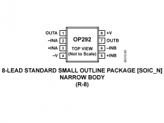 OP292低功耗放大器(<1mA/放大器)参数介绍及中文PDF下载