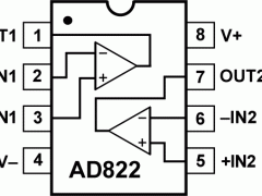 AD822低输入偏置电流放大器(<100pA)参数介绍及中文PDF下载