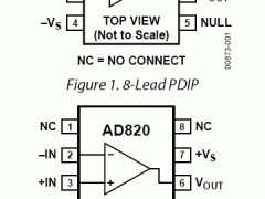 AD820低输入偏置电流放大器(<100pA)参数介绍及中文PDF下载