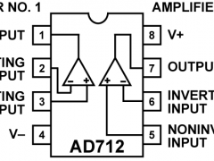 AD712低输入偏置电流放大器(<100pA)参数介绍及中文PDF下载