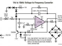 LT1055低输入偏置电流放大器(<100pA)参数介绍及中文PDF下载
