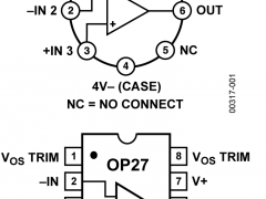 OP27精密放大器(Vos<1mV且TCVos<2uV/C)参数介绍及中文PDF下载