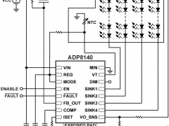 ADP8140吸电流LED驱动器参数介绍及中文PDF下载