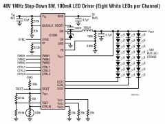 LT3596降压型LED驱动器参数介绍及中文PDF下载