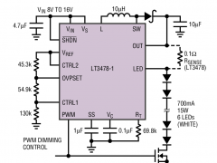 LT3478降压型LED驱动器参数介绍及中文PDF下载