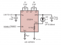 LTC3214无电感器型(充电泵)LED驱动器参数介绍及中文PDF下载