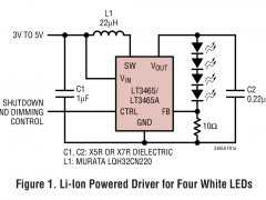 LT3465升压型LED驱动器参数介绍及中文PDF下载