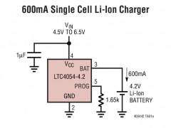 LTC4054-4.2线性电池充电器参数介绍及中文PDF下载