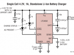 LTC4052-4.2脉冲电池充电器参数介绍及中文PDF下载