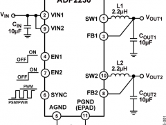 ADP2230多个输出降压调节器参数介绍及中文PDF下载