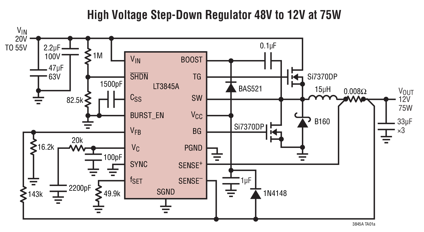 lt3845a外部开关电源降压型控制器介绍及中文pdf