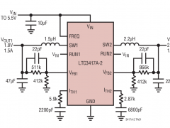 LTC3417A-2多个输出降压调节器参数介绍及中文PDF下载