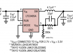 LTC3405A内部电源开关降压稳压器参数介绍及中文PDF下载