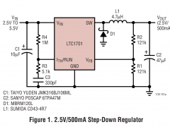 LTC1701内部电源开关降压稳压器参数介绍及中文PDF下载