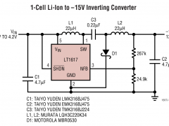 LT1617负输出稳压器参数介绍及中文PDF下载