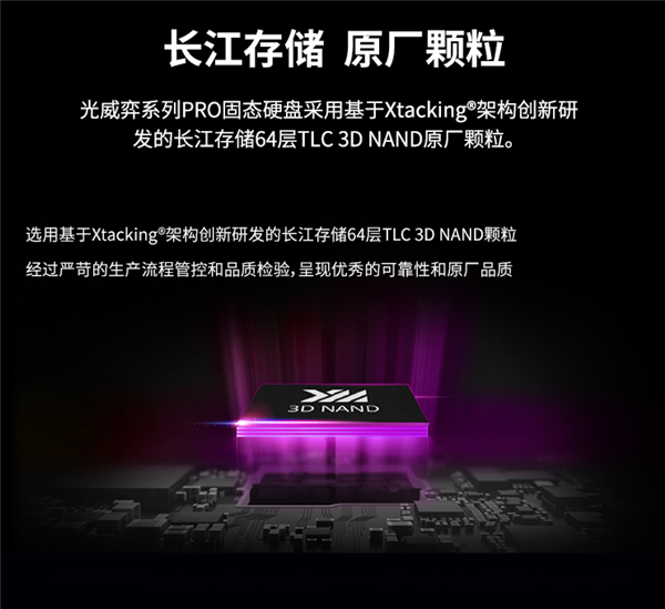纯国产光威弈Pro SSD开卖：长江存储闪存＋联芸主控