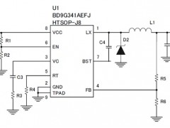 电路图:DC/DC Buck Converter Reference Circuit: Vin=24V to 60V, Iomax=3A