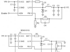 电路图:DC/DC Buck Converter Reference Circuit: Vin=12V to 42V, Iomax=500mA