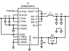 电路图:DC/DC Buck Converter Reference Circuit: Vin=2.7V to 5.5V, Iomax=2A