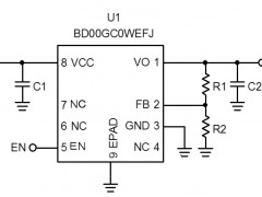 电路图:Linear Regulator Reference Circuit: Vin=4.5V to 14V, Iomax=1A