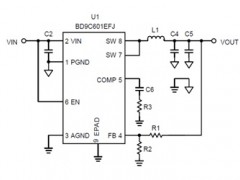 电路图:DC/DC Buck Converter Reference Circuit: Vin=4.5V to 18V, Iomax=6A