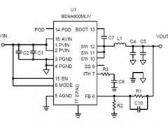 电路图:DC/DC Buck Converter Reference Circuit: Vin=2.7V to 5.5V,Iomax=6A