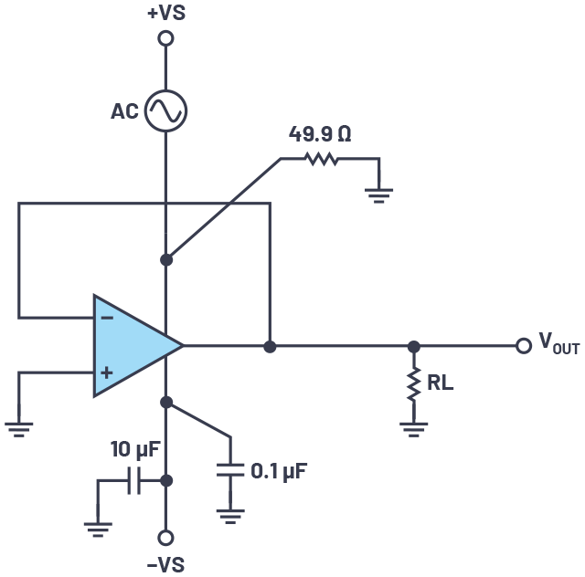 Figure 2. Example discrete PSRR test circuit.
