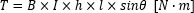 T=B×I×h×l×sinθ[N∙m]