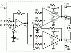 BTL功放电路的有刷直流电机驱动： 线性电压驱动